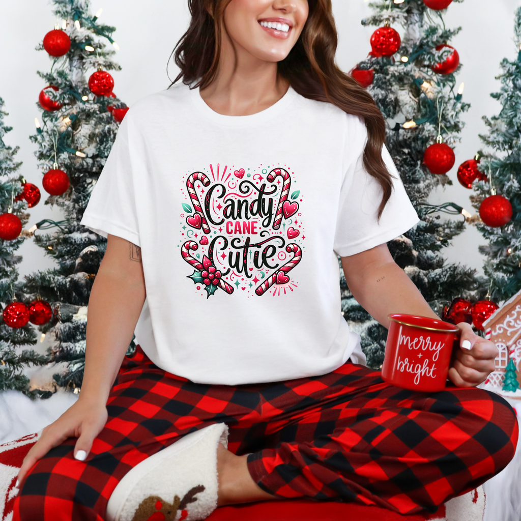Candy Cane Cutie Christmas T-Shirt for Women